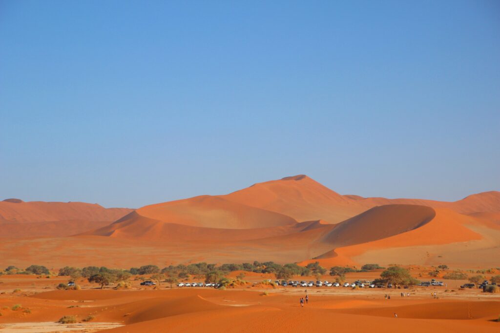Sossusvlei sand dunes in Namibia Namib Desert